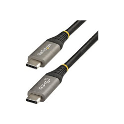 StarTech 20" (50cm) USB C Cable 10Gbps, USB 3.1 3.2 Gen 2 Type-C Cable, 100W (5A) Power Delivery Charging, DP Alt Mode, USB-C to C Cord, For USB-C Laptop, Phone, Device, Charge Sync - Thunderbolt 3 Compatible (USB31CCV50CM) - USB kabel - USB-C (M) do USB-C (M) - USB 3.2 Gen 2 DisplayPort 1.4 Thunderbolt 3 - 50 cm - podporuje 4K - šedá, černá - pro P N: DK30C2DAGPD, DK30C2HAGPD