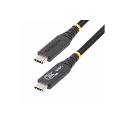 StarTech 50cm (1.6ft) USB4 Cable, USB-IF Certified USB-C Cord 40Gbps - USB kabel - USB-C (M) do USB-C (M) - USB4 Thunderbolt 3 Thunderbolt 4 DisplayPort 1.4 - 48 V - 5 A - 50 cm - neobsahuje halogen, pasivní, podpora 4K120Hz, podpora 8K60Hz, technologie Extended Power Range (EPR), podpora napájení Power Delivery 3.1 - černá