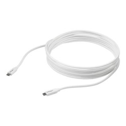 StarTech USB C to USB C Cable - 13 ft 4m - 5A PD - M M - White - USB 2.0 - USB-IF Certified - USB Type C Cable - USB C Charging Cable (USB2C5C4MW) - USB kabel - USB-C (M) do USB-C (M) - USB 2.0 - 5 A - 4 m - bílá
