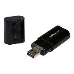 StarTech USB Sound Card - 3.5mm Audio Adapter - External Sound Card - Black - External Sound Card (ICUSBAUDIOB) - Zvuková karta - stereo - USB 2.0 - pro P N: MU15MMS, MU6MMS, TB33A1C