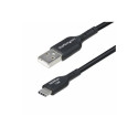 StarTech 2m (6.6ft) USB-A to USB-C Charging Cable, Charger Cord, M M - USB kabel - USB (M) do USB-C (M) - USB 2.0 - 3 A - 2 m - neobsahuje halogen, pasivní, nabíjení a synchronizace, USB Fast Charge (15W) - černá