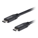 StarTech USB C To USB C Cable - 3 ft 1m - USB-IF Certified - 5A PD - USB 2.0 - USB Type C Charging Cable - USB C Fast Charge Cable (USB2C5C1M) - USB kabel - USB-C (M) do USB-C (M) - Thunderbolt 3 USB 2.0 - 5 A - 1 m - černá