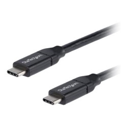 StarTech USB C To USB C Cable - 3 ft 1m - USB-IF Certified - 5A PD - USB 2.0 - USB Type C Charging Cable - USB C Fast Charge Cable (USB2C5C1M) - USB kabel - USB-C (M) do USB-C (M) - Thunderbolt 3 USB 2.0 - 5 A - 1 m - černá