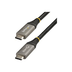 StarTech 3ft (1m) USB C Cable 10Gbps, USB-IF Certified USB-C Cable, USB 3.1 3.2 Gen 2 Type-C Cable, 100W (5A) Power Delivery Charging, DP Alt Mode, USB C to C Cord, Charge & Sync - Thunderbolt 3 Compatible (USB31CCV1M) - USB kabel - USB-C (M) do USB-C (M) - USB 3.2 Gen 2 DisplayPort 1.4 Thunderbolt 3 - 1 m - podporuje 4K - šedá, černá