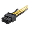 StarTech PCI Express 6 pin to 8 pin Power Adapter Cable - Adaptér napájení - 6 pin PCIe power (F) do 8 pin PCIe power (M) - 15.5 cm - žlutá - pro P N: ATX2POWER430, ATX2POWER530