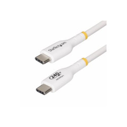 StarTech 3m USB C Charging Cable, USB-IF Certified USB-C Cable, 240W - USB kabel - USB-C (M) do USB-C (M) - USB 2.0 - 48 V - 5 A - 3 m - neobsahuje halogen, pasivní, technologie Extended Power Range (EPR), napájení USB (240 W), podpora napájení Power Delivery 3.1 - bílá