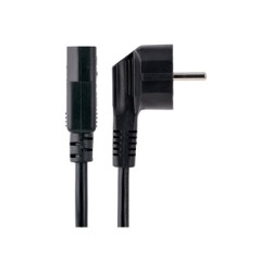 StarTech 1m (3ft) Computer Power Cord, 18AWG, EU Schuko to C13 Power Cord, 10A 250V, Black Replacement AC Cord, TV Monitor Power Cable, Schuko CEE 7 7 to IEC 60320 C13 Power Cord - PC Power Supply Cable (713E-1M-POWER-CORD) - Elektrický kabel - power CEE 7 7 (Z) úhlový do power IEC 60320 C13 - AC 250 V - 10 A - 1 m - lisovaný - černá - Evropa