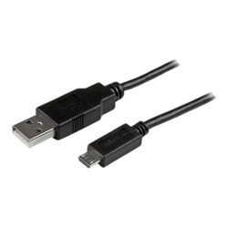 StarTech 3m 10 ft Long Micro-USB Charge-and-Sync Cable -M M - USB to Micro USB Charging Cable - 24 AWG (USBAUB3MBK) - Kabel USB - Micro USB typ B (M) do USB (M) - USB 2.0 - 3 m - lisovaný - černá