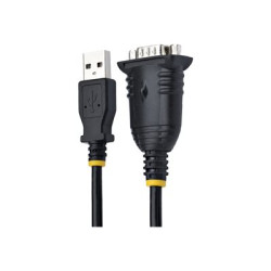 StarTech 3ft (1m) USB to Serial Cable, DB9 Male RS232 to USB Converter, USB to Serial Adapter for PLC Printer Scanner Network Switches, USB to COM Port Adapter - Prolific IC, Automatic Handshake, Windows macOS (1P3FP-USB-SERIAL) - Sériový kabel - DB-9 (M) šroubovací do USB (M) - 1 m