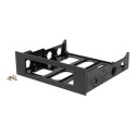 Startech 3.5" to 5.25" Front Bay Adapter - Mount 3.5" HDD in 5.25" Bay - Hard Drive Mounting Bracket w Mounting Screws (BRACKETFDBK) - Bay adaptér pro datový sklad - černá - pro P N: 25SATSAS35HD, 35FCREADBU3, 35SAT225S3R, HSB225S3R, S251BU31REM, SATBP125VP