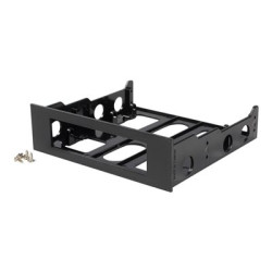 Startech 3.5" to 5.25" Front Bay Adapter - Mount 3.5" HDD in 5.25" Bay - Hard Drive Mounting Bracket w Mounting Screws (BRACKETFDBK) - Bay adaptér pro datový sklad - černá - pro P N: 25SATSAS35HD, 35FCREADBU3, 35SAT225S3R, HSB225S3R, S251BU31REM, SATBP125VP