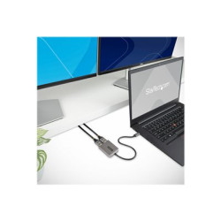 Startech USB-C to Dual HDMI MST HUB, Dual HDMI 4K 60Hz, USB Type C Multi Monitor Adapter for Laptop w 1ft (30cm) cable, DP 1.4 Multi-Stream Transport Hub, USB Type C to 2x HDMI Ports - USB-C to HDMI Splitter (MST14CD122HD) - Video adaptér - USB-C s piny (male) do HDMI se zdířkami (female) - šedá