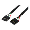StarTech 24in Internal 5 pin USB IDC Motherboard Header Cable F F - USB cable - 5 pin IDC (F) to 5 pin IDC (F) - USB 2.0 - 2 ft - black - USBINT5PIN24 - Kabel USB - 5pinový IDC (F) do 5pinový IDC (F) - USB 2.0 - 60.7 cm - černá