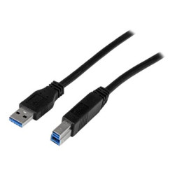 StarTech 2m 6 ft Certified SuperSpeed USB 3.0 A to B Cable Cord - USB 3 Cable - 1x USB 3.0 A (M), 1x USB 3.0 B (M) - 2 meter, Black (USB3CAB2M) - Kabel USB - USB Type B (M) do USB typ A (M) - USB 3.0 - 2 m - lisovaný - černá - pro P N: KITBXDOCKPEU, KITBXDOCKPNA, KITBXDOCKPUK, SV231HU34K6, SV231QDPU34K, SV431HU34K6