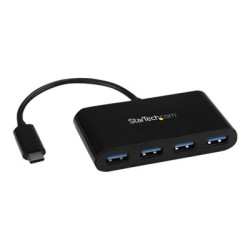 Startech 4-Port USB-C Hub - Portable USB-C to 4x USB-A Hub - Bus-Powered USB 3.1 Gen 1 Type-C Hub - USB 3.0 Port Expander (HB30C4AB) - Rozbočovač - 4 x SuperSpeed USB 3.0 - desktop