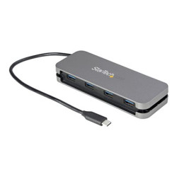Startech 4 Port USB C Hub - 4x USB-A - 5Gbps USB 3.0 Type-C Hub (USB 3.2 3.1 Gen 1) - Bus Powered - 11" Long Cable w Cable Management (HB30CM4AB) - Rozbočovač - 4 x USB 3.2 Gen 1 - desktop