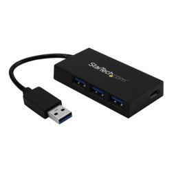 Startech 4 Port USB 3.0 Hub, USB Type-A Hub with 1x USB-C & 3x USB-A Ports (SuperSpeed 5Gbps), USB Bus Powered, USB 3.1 USB 3.2 Gen 1 Adapter Hub, Portable USB Hub for Laptop Desktop - Windows macOS Linux (HB30A3A1CFB) - Rozbočovač - 4 x SuperSpeed USB 3.0 - desktop - pro P N: CFASTRWU3C, SDMSDRWU3AC