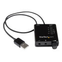 StarTech USB Sound Card w SPDIF Digital Audio & Stereo Mic - External Sound Card for Laptop or PC - SPDIF Output (ICUSBAUDIO2D) - Zvuková karta - 24 bitů - 96 kHz - stereo - USB 2.0 - pro P N: MU15MMS, MU6MMS