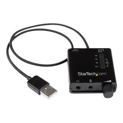 StarTech USB Sound Card w SPDIF Digital Audio & Stereo Mic - External Sound Card for Laptop or PC - SPDIF Output (ICUSBAUDIO2D) - Zvuková karta - 24 bitů - 96 kHz - stereo - USB 2.0 - pro P N: MU15MMS, MU6MMS
