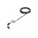 Startech Universal Laptop Lock 6.6ft (2m), Security Cable For Notebook Compatible With Noble WedgeŽ Nano K-Slot; Keyed Locking Cable - Anti-Theft Cut-Resistant Steel Cable (UNIVK-LAPTOP-LOCK) - Bezpečnostní kabelový zámek - černá, stříbrná - 2 m