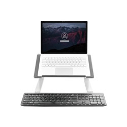 Startech Adjustable Laptop Stand - Heavy Duty Steel & Aluminum - 3 Height Settings - Tilted - Ergonomic Laptop Riser for Desk (LTSTND) - Stojánek na notebook - desktop - 17" - černá, stříbrná