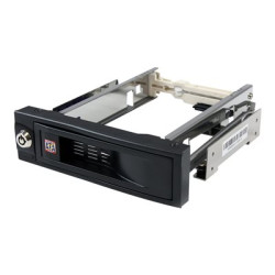 Startech 5.25in Trayless Hot Swap Mobile Rack for 3.5in Hard Drive - Internal SATA Backplane Enclosure - Lockable drive bay (HSB100SATBK) - Skladovací mobilní rack - 3.5" - černá - pro P N: 25SAT35HDD, 25SATSAS35HD