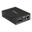 Startech Multimode Single Mode Fiber Media Converter - Open SFP Slot - 10 100 1000Mbps RJ45 Port - LFP Supported - IEEE 802.1q Tag VLAN - (MCM1110SFP) - Konvertor médií s optickými vlákny - 1GbE - 10Base-T, 1000Base-LX, 1000Base-SX, 100Base-TX, 1000Base-T - RJ-45 SFP (mini-GBIC) - pro P N: GLCLHSMDSTTA, GLCSXMMDST, GLCSXMMDSTT, GLCTEST, MASFP1GBTXST, SFP1GELXST