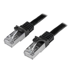 Startech 5m CAT6 Ethernet Cable, 10 Gigabit Shielded Snagless RJ45 100W PoE Patch Cord, CAT 6 10GbE SFTP Network Cable w Strain Relief, Black, Wiring is UL Certified TIA - Category 6 - 26AWG (N6SPAT5MBK) - Patch kabel - RJ-45 (M) do RJ-45 (M) - SFTP - CAT 6 - lisovaný, provedení bez hrbolků - černá