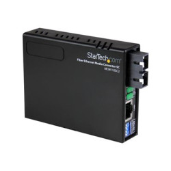 Startech 10 100 Multi Mode Fiber Ethernet Media Converter SC 2 km - Konvertor médií s optickými vlákny - 100Mb LAN - 10Base-T, 100Base-FX, 100Base-TX - RJ-45 SC několik režimů - až 2 km - 1310 nm
