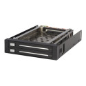 Startech 2 Drive 2.5in Trayless Hot Swap SATA Mobile Rack Backplane - Dual Drive SATA Mobile Rack Enclosure for 3.5 HDD (HSB220SAT25B) - Bay adaptér pro datový sklad - černá