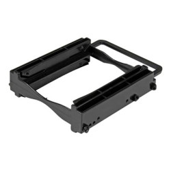 Startech Dual 2.5" SSD HDD Mounting Bracket for 3.5" Drive Bay - Tool-Less Installation - 2-Drive Adapter Bracket for Desktop Computer (BRACKET225PT) - Bay adaptér pro datový sklad - 3.5" to 2 x 2.5" - černá - pro P N: M2E4SFF8643, PEX4SFF8643, U2M2E125