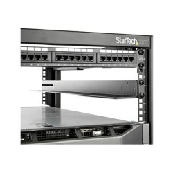 Startech 1U 19 inch Server Rack Rails, 24-36 inch Adjustable Depth, Universal 4 Post Rack Mount Rails, Network Equipment Server UPS Mounting Rail Kit, HPE ProLiant, Dell PowerEdge - 4 Post Rack Rails (UNIRAILS1UB) - Sada kolejnic skříně - montáž do racku - černá - 1U - 19" - pro P N: RK1536BKF, RK1836BKF