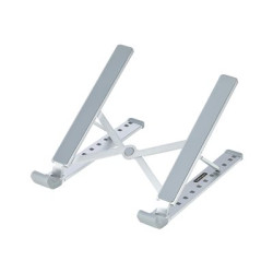 Startech Foldable Laptop Riser Stand, Portable Height Adjustable Ergonomic Laptop Stand, Ventilated Aluminum Frame Supports 22lb (10Kg), Tilt Raised Angled Laptop Tablet Stand, Collapsible Design - Stojánek na notebook - desktop - až 15,6" - stříbrná