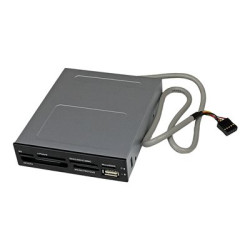 Startech 3.5in Front Bay 22-in-1 USB 2.0 Internal Multi Media Memory Card Reader with Simultaneous Access - CF SD MMC MS xD - Black (35FCREADBK3) - Čtečka karet - 22 v 1 - 3,5" (víceformátový) - USB 2.0