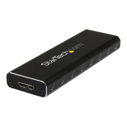Startech M.2 SSD Aluminum Enclosure to USB 3.0 (5Gbps) with UASP - M.2 NGFF SATA with B Key & B+M Key - External M.2 Portable Enclosure (SM2NGFFMBU33) - Kryt úložiště - M.2 - SATA 6Gb s - USB 3.0 - černá