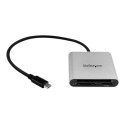 Startech USB 3.0 Flash Memory Multi-Card Reader Writer with USB-C - SD microSD and CompactFlash Card Reader w Integrated USB-C Cable (FCREADU3C) - Čtečka karet (CF I, CF II, MMC, SD, microSD, SDHC, microSDHC, SXC, microSDXC) - USB 3.0