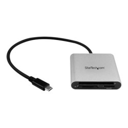 Startech USB 3.0 Flash Memory Multi-Card Reader Writer with USB-C - SD microSD and CompactFlash Card Reader w Integrated USB-C Cable (FCREADU3C) - Čtečka karet (CF I, CF II, MMC, SD, microSD, SDHC, microSDHC, SXC, microSDXC) - USB 3.0