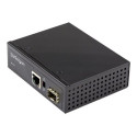 Startech PoE+ Industrial Fiber to Ethernet Media Converter 60W, SFP to RJ45, Singlemode Multimode Fiber to Copper Gigabit Ethernet, Compact, IP-30 -40 to +75C, PoE+ Media Converter - Fiber Media Converter (IMC1GSFP60W) - Konvertor médií s optickými vlákny - 1GbE - 1000Base-SX, 1000Base-T - RJ-45 SFP (mini-GBIC) - až 10 km