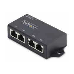 StarTech 2-Port Gigabit PoE+ Injector, PoE PoE+ (802.3af 802.3at) 30W - Dávkovač energie - neřízený inline - DC 48 - 52 V - 30 Watt - výstupní konektory: 2 - Velká Británie, Evropa - černá