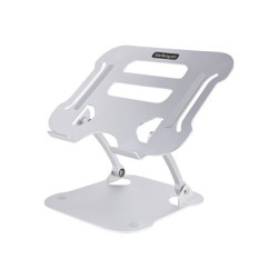 Startech Laptop Stand for Desk, Ergonomic Laptop Stand Adjustable Height, Aluminum, Portable, Supports up to 22lb (10kg), Foldable Laptop Holder for Desk - Angled Notebook Computer Riser Lift (ADJ-LAPTOP-RISER) - Stojánek na notebook - montáž na stůl - stříbrná - pro P N: PRIVSCNLT15, PRIVSCNMAC13, PRIVSCNMAC15