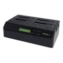 StarTech 4 Bay USB 3.0 eSATA Hard Drive Duplicator Dock for 2.5" & 3.5" SATA IDE SSD HDD - Standalone 1:3 Copier Docking Station (SATDOCK4U3RE) - Duplikátor pevného disku - 4 zásuvky (SATA-300) - pro P N: SVA12DN4NEUA