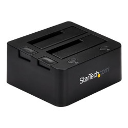 Startech Dual-Bay USB 3.0 to SATA and IDE Hard Drive Docking Station, USB Hard Drive Dock, External 2.53.5 SATA III and IDE (40 pin) SSDHDD Docking Station, Hot-Swap Hard Drive Bays - Top-Loading - Řadič úložiště - 2.5", 3.5" - ATA SATA 6Gb s - USB 3.0 - černá - pro P N: SVA12M5NA