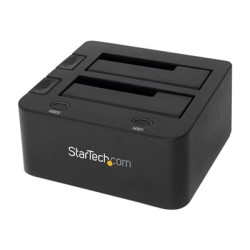 Startech Dual-Bay USB 3.0 to SATA Hard Drive Docking Station, USB Hard Drive Dock, External 2.53.5 SATA IIIIII, SSDHDD Docking Station, Hot-Swap Hard Drive Bay - Top-Loading - Řadič úložiště - 2.5", 3.5" - SATA 6Gb s - USB 3.0 - černá - pro P N: SVA12M5NA