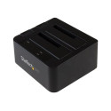 Startech Dual-Bay USB 3.1 to SATA Hard Drive Docking Station, USB 3.1 (10 Gbps) Hard Drive Dock, External 2.53.5 SATA IIIIII, SSDHDD Docking Station, Hot-Swap Hard Drive Bay - Top-Loading - Řadič úložiště - 2.5", 3.5" - USB 3.1 (Gen 2) - černá