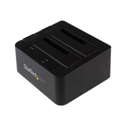 Startech Dual-Bay USB 3.1 to SATA Hard Drive Docking Station, USB 3.1 (10 Gbps) Hard Drive Dock, External 2.53.5 SATA IIIIII, SSDHDD Docking Station, Hot-Swap Hard Drive Bay - Top-Loading - Řadič úložiště - 2.5", 3.5" - USB 3.1 (Gen 2) - černá