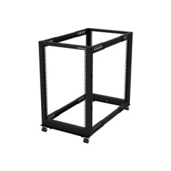 Startech 18U 19" Open Frame Server Rack, 4 Post Adjustable Depth 22-40" Mobile, Free Standing Rolling Network Computer Equipment Data Rack, Dell PowerEdge, HP ProLiant ThinkServer - Adjustable Server Rack (4POSTRACK18U) - Rozvaděč stojanový open frame - 4 pozice - podlahové provedení - černá - 18U