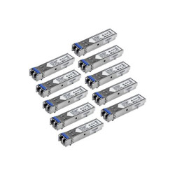 Startech Cisco GLC-LH-SMD Compatible SFP Module, 1000BASE-LX LH, 1GbE Single Mode (SMF) Fiber SMF Optic Transceiver, 1GE Gigabit Ethernet, LC Connector, 10km 1310nm, Firepower, ASR920 (GLCLHSMD10ST) - Transceiver modul SFP (mini-GBIC) (odpovídá: Cisco GLC-LH-SMD) - 1GbE - 1000Base-LX, 1000Base-LH - LC - až 10 km - 1310 nm (balení 10)