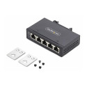 Startech 5-Port Unmanaged Industrial Ethernet Switch - IP30 - TAA - Přepínač - neřízený - 5 x 10 100 1000Base-T - lze montovat na konzolu DIN, pro připevnění na zeď - DC - kompatibilní s TAA