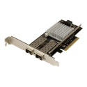 Startech 10G Network Card - 2x 10G Open SFP+ Multimode LC Fiber Connector - Intel 82599 Chip - Gigabit Ethernet Card (PEX20000SFPI) - Síťový adaptér - PCIe 2.0 x8 nízký profil - 10GbE - 10GBase-LR, 10GBase-SR, 10GBase-LRM - černá - pro P N: BNDTB10GI, BNDTB210GSFP, BNDTB310GNDP, BNDTB410GSFP, BNDTB4M2E1, BNDTBUSB3142