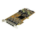 Startech 4 Port Gigabit PoE (Power over Ethernet) Card - PCIe Network Card - PoE PoE+ Up to 25W Per Port - PCIe NIC - Gigabit Ethernet Card (ST4000PEXPSE) - Síťový adaptér - PCIe x4 - Gigabit Ethernet x 4